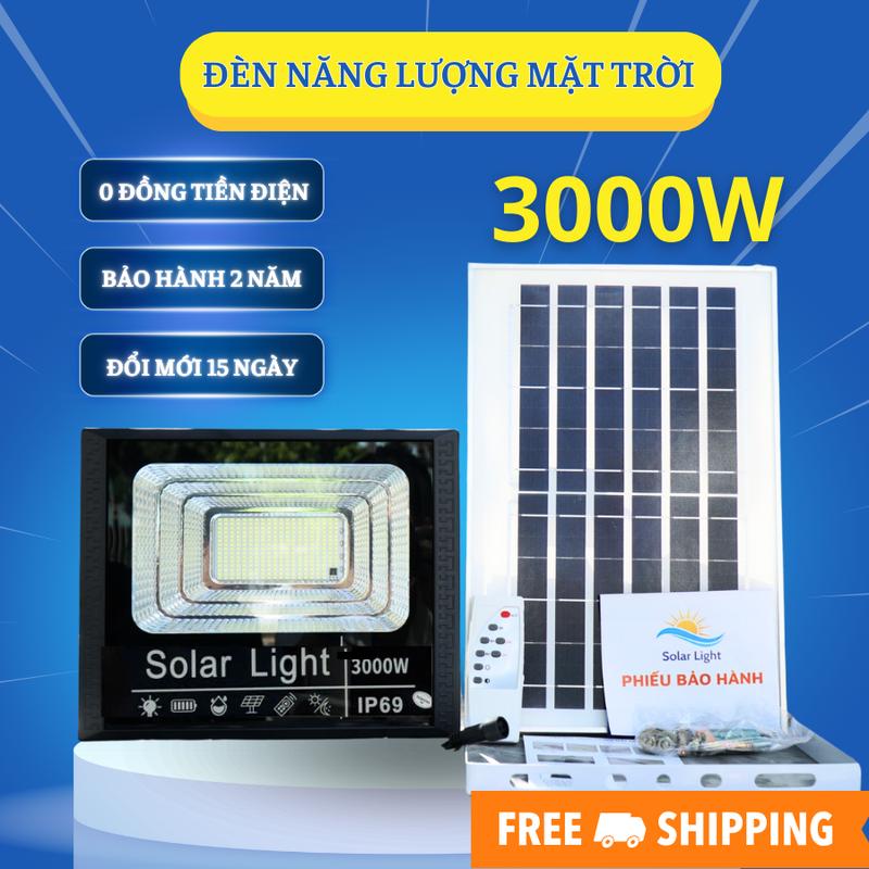 Đèn năng lượng mặt trời 3000W - VỎ NHỰA - Chống nước IP69, Chip led 5730, Sáng 6-8 tiếng. Không tốn tiền điện, An toàn, tự động bật tắt đèn  200k den  nang