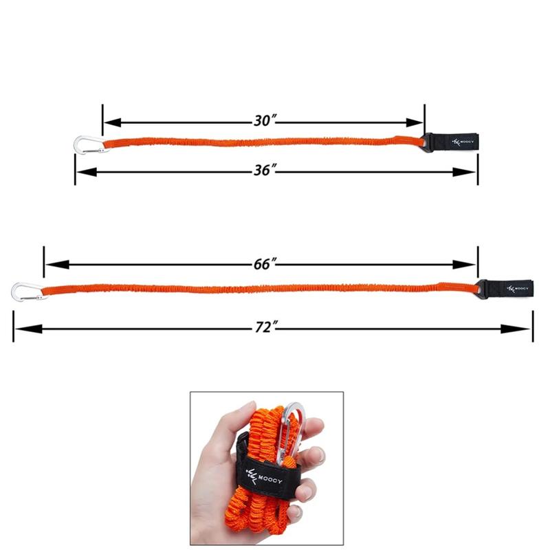 Product Introduction of Stretchable Elastic Kayak Canoe Paddle Leash Anti-Lost Wear-resistant Camping Tent Rope Adjustable with Safety Hook Rowing Safety Rope Rowing Boat Accessories 14