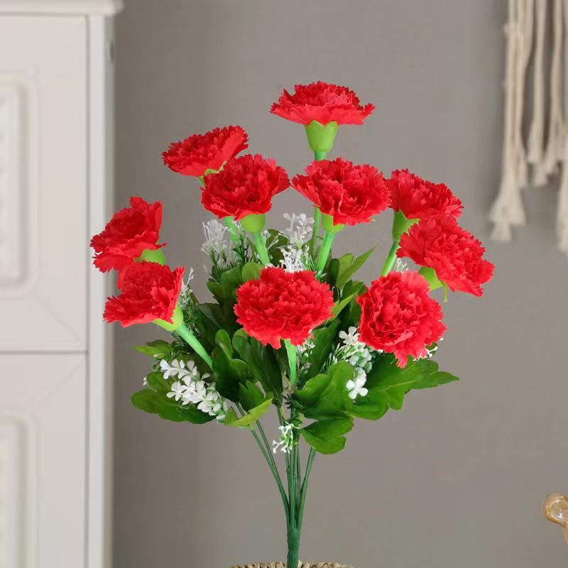  Cụm hoa giả  hoa cẩm chướng decor trang trí nhà cửa Decor Phòng Decor Bàn 