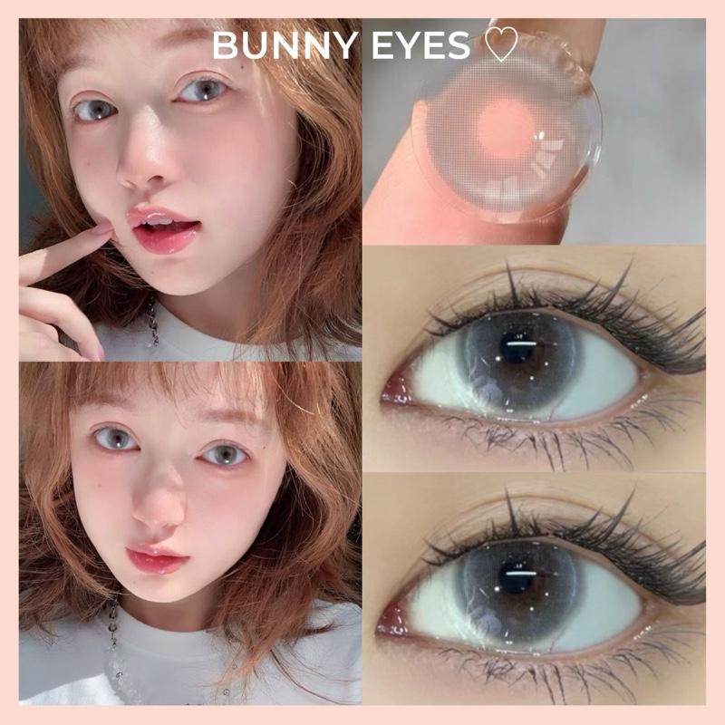 Kính Áp Tròng Lens Xám Tây Không Viền Hokkaido Gray Size 14.0mm Độ Cận Từ 0.00 Đến 6.00 Độ Giá 1 Cặp - Tặng Kèm Khay Dụng Cụ Đeo - Bunny Eyes vn