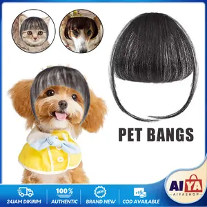 Wig Hewan Anjing Kucing - Pet Wigs Cosplay Hewan Anjing Kucing - Rambut Palsu Poni Hewan Kucing Anjing