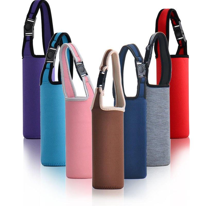 Túi Vải Đựng Bình Nước 500ml 600ml Kiểu Trụ Vải Dày, Túi Đựng Màu Trơn Đường Mau Chắc Chắn 0