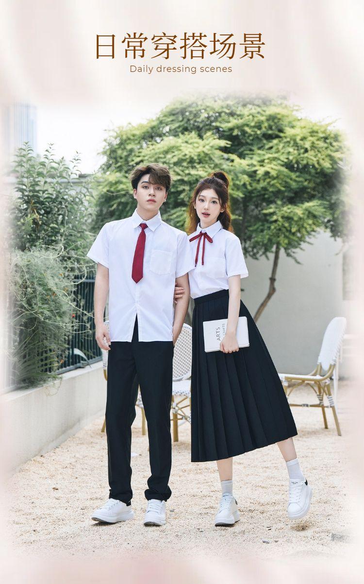 Product Introduction of British Academic Style Outfit - White Bow Blouse + Pleated Skirt Set (High School Choir Uniform, Graduation Performance Dress) 13