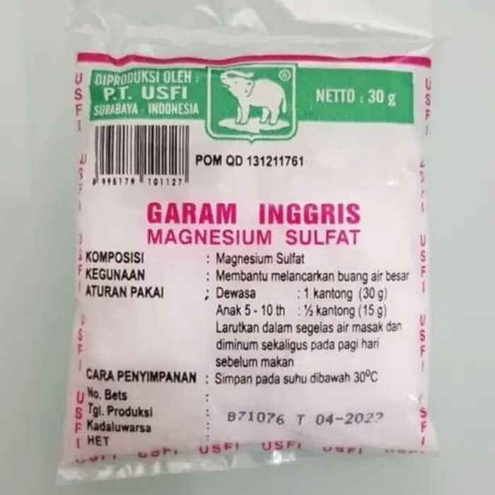 Garam Epsom eceran / GARAM INGGRIS CAP GAJAH ASLI