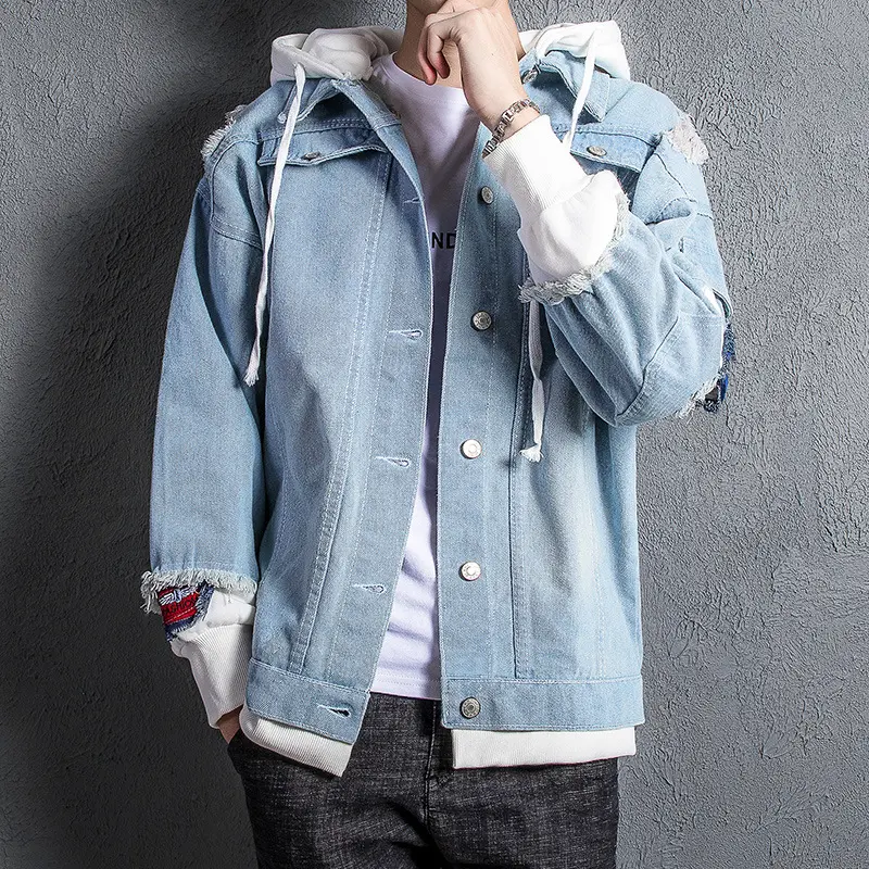JAKET FANDOM STYLE KOREA TERBARU Musim panas Santai Musim dingin Polos Denim Jeans Nyaman Panjang Pria Top Hitam Casual Formal Dewasa