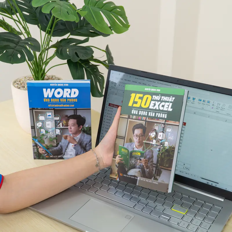 Combo 2 sách Word và sách 150 Tình Huống Excel Ứng Dụng Văn Phòng - Nguyễn Quang Vinh - Tặng Túi Vải + Bảng Hàm Excel 5