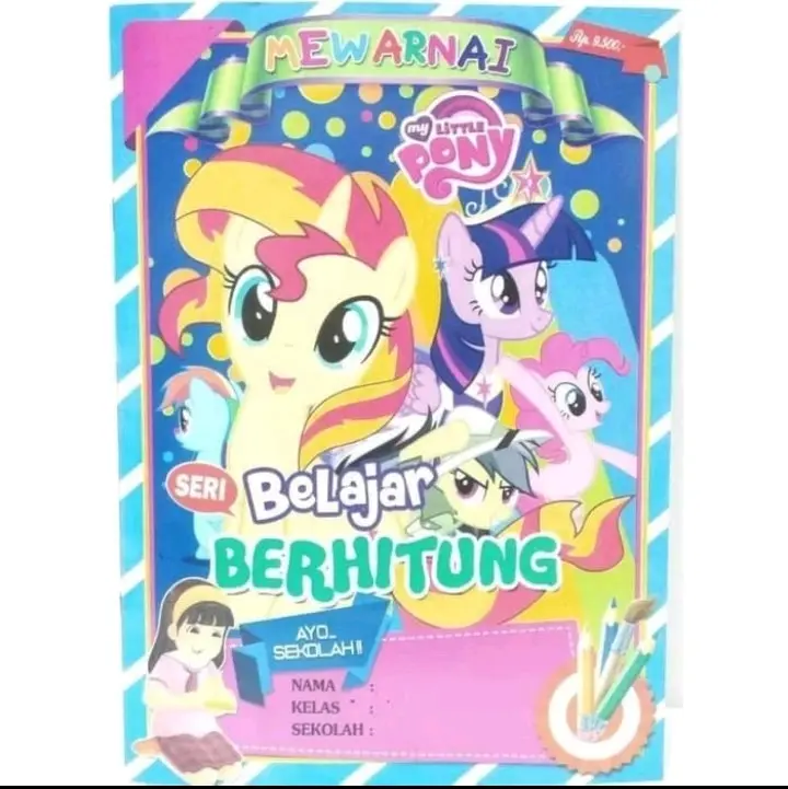 buku mewarnai anak krakter kartun frozen/ robocar/ poli /lol suprise /princess/little pony kudapini Books