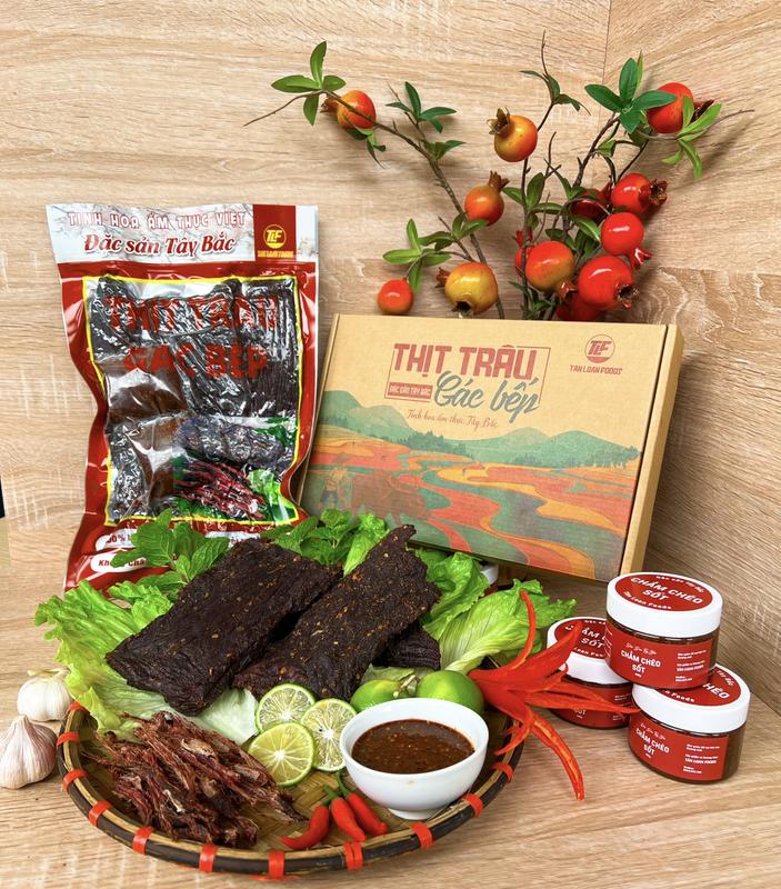 500g thịt trâu gác bếp chuẩn vị tây bắc Tân Loan FOOD Ăn Vặt Snack Có Not Applicable Heo Trâu Đồ Ăn Vặt Tết 2025 Chua