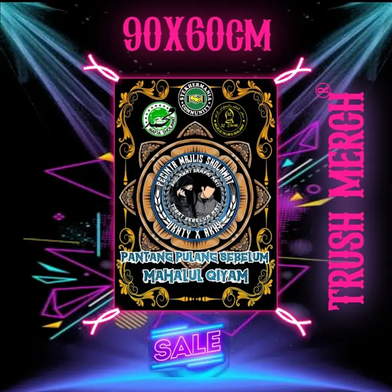 BENDERA PECINTA MAJELIS/PECINTA SHOLAWAT 90X60CM RESTOCK Spanduk Luar ruangan Dekorasi Kain 2