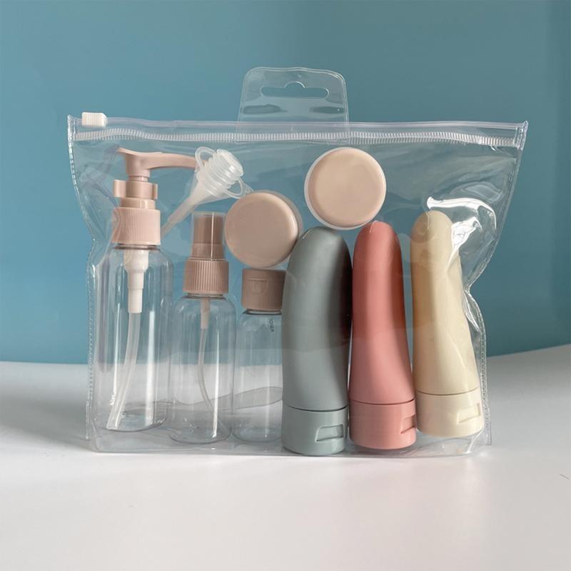 Set Chiết Mỹ Phẩm Dầu Gội Sưɑ~ Tắm Du Lịch Đi Công Tác 11 Chi Tiết Có Túi Bảo…