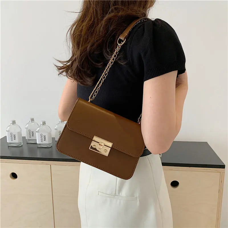 Niche Design Square Bag Classic Simple Retro Easy Matching Shoulder Bag Fashion Chain Messenger Bag Western Style Women