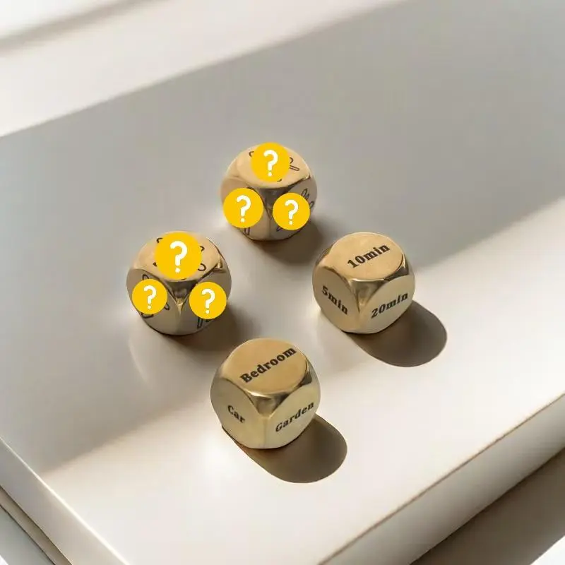 Dating Dice, 4 Counts/set Creative Dice Blind Box, Gifts for Girlfriend & Boyfriend, Couple Gift, Couple Game for Wife & Husband, Wedding Gift 2
