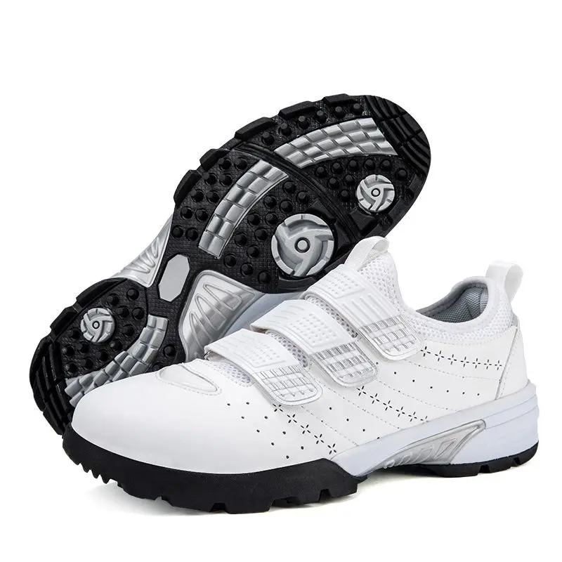 Golf Shoes Men's New Waterproof White Foreign Trade Light Bottom New BOA Fixed Studs Outdoor Sports Leisure Men's Shoes Qx24015
