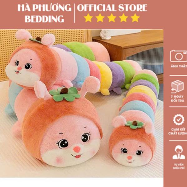 Gấu Bông Hình Con Sâu 7 Sắc Màu Mềm Mịn Dễ Thương Gối Ôm Thú Ngộ Nghĩnh Đáng Yêu Chất Liệu Lông Mềm An Toàn Cho Trẻ Nhỏ Hàng Nhập Khẩu Cao Cấp,Nhiều mẫu