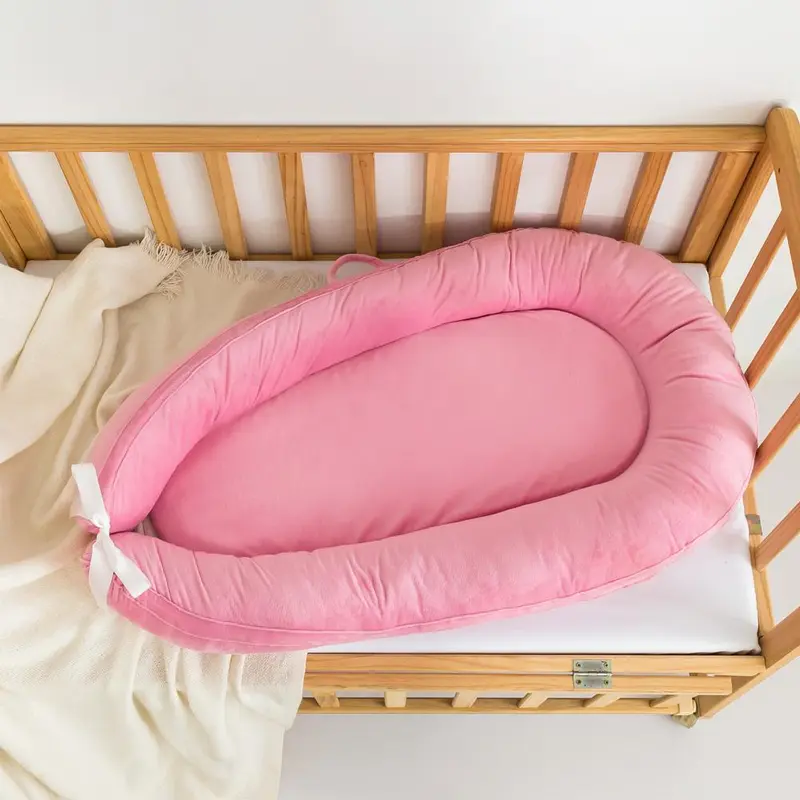 1 Piece Baby Lounger, Soft Skin-friendly Breathable Baby Bed, Portable Crib For Newborn, Halloween Decor 1