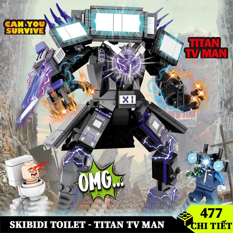 Skibidi Toilet Đồ Chơi Lắp Ráp Đồ Chơi Lắp Ráp Mô Hình Skibidi Toilet Tv Man Drill Man Bộ Lắp Ráp Tháo Lắp Toy