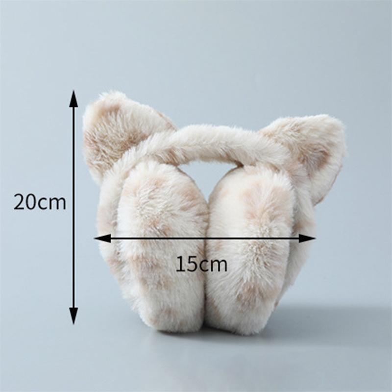 Women's Fur Winter Warm Cat Glittering Sequins Soft Fluffy Earmuffs 6