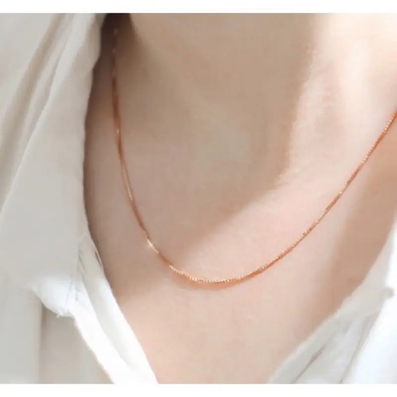 COD Asli 100% RODIUM Import-Kalung Rantai Emas Putih Tanpa Pudar-Kalung Belut Halus-Kalung rodium Anti Karat-Kalung Bulat-Kalung Cowok Pria Keren-Kalung Liontin Terbaru 2021-Kalung Titanium Garansi Anti Karat-Kalung Halus Tipis Kecil Panjang 45 50 60 cm 3