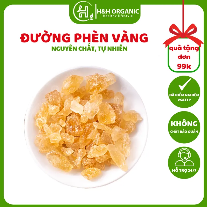 Đường phèn vàng kết tinh tự nhiên H&H Organic 0