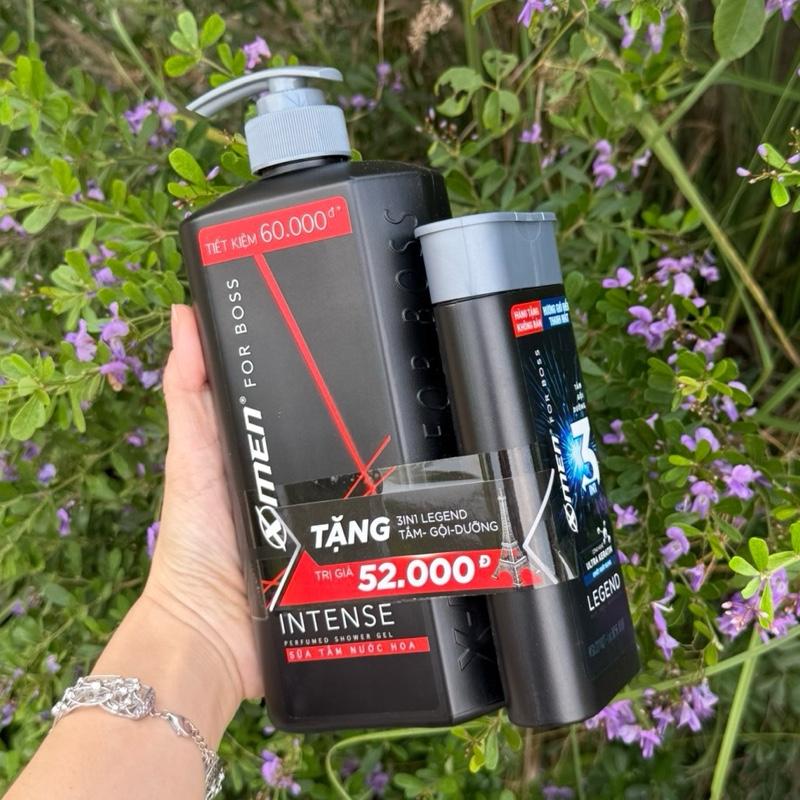 [TẶNG TẮM GỘI DƯỠNG 150G] Sữa Tắm Xmen For Boss Intense Hương Trầm Nội Lực 650g