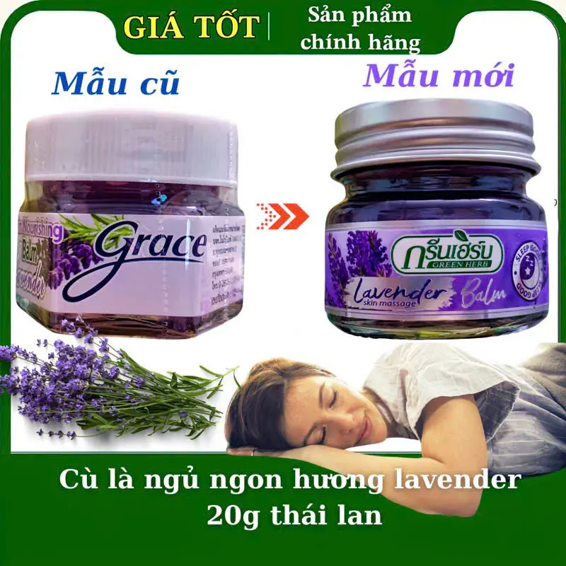 Dầu Cù Là Grace Hương Lavender Nội Địa Thái Lan 20g/Giúp Ngủ Ngon Thư Giản 0