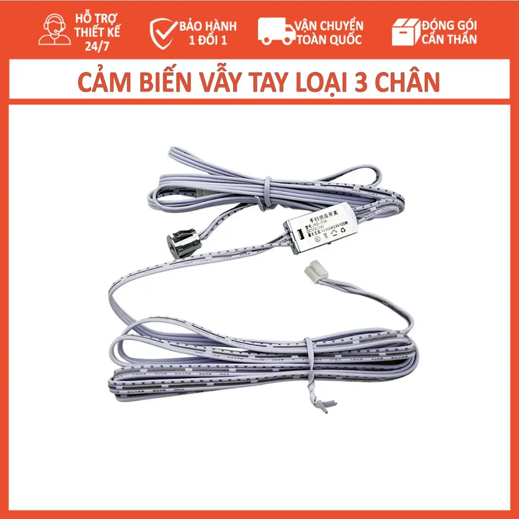 Cảm biến vẫy tay 12v (03 chân) điện áp 12V/24, công suất 60/120W dùng đóng mở bằng cách quét tay, bh 24 tháng