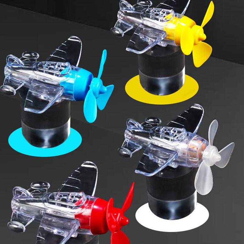 Electric Bicycle Luminous Small Plane Decoration LED Small Plane Helmet Decoration Wind Energy Motorcycle Decoration 7