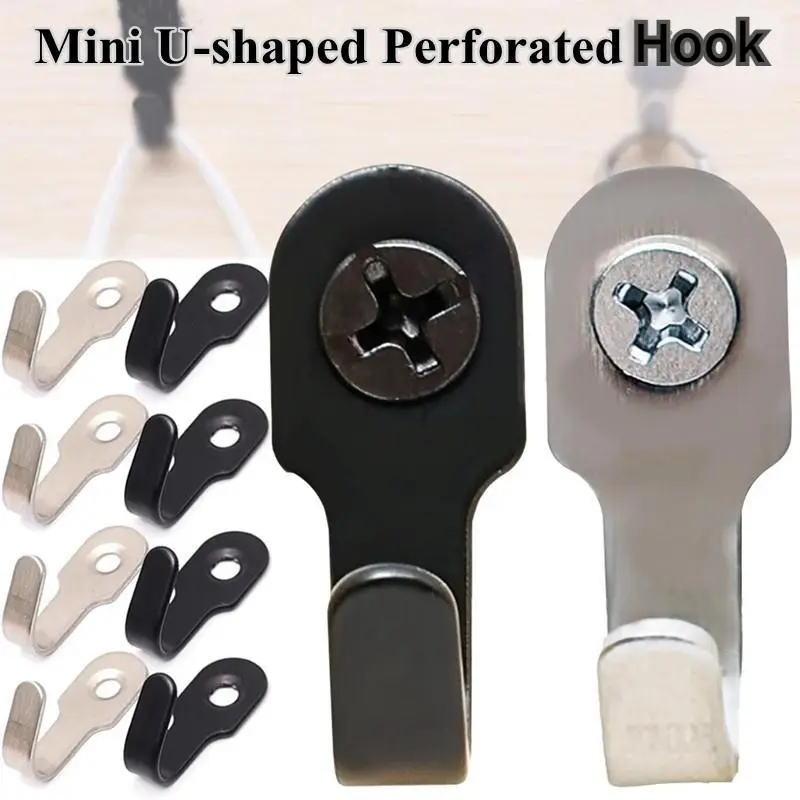 Móc Chữ U Gắn Vít Bằng Thép Không Gỉ, Cầm Tay, Chịu Lực Tốt, Giá Treo, Cho Cửa Nhà Và Mặt Sau, Thích Hợp Để Đựng Chìa Khóa