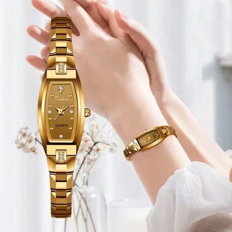 Đồng Hồ Nữ, Phong Cách Thụy Sĩ, Thời Trang, Chống Nước, Cao Cấp, Cải Tiến, Đồng Hồ Vòng Tay Hình Bầu Dục, Dành Cho Nữ