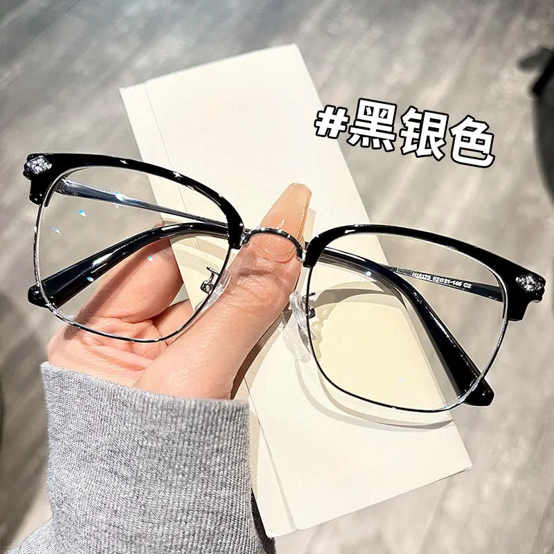 Kính Viễn Thị, Browline, Thời Trang Phong Cách Hàn Quốc, Dành Cho Phụ Nữ Và Nam Giới, Chống Ánh Sáng Xanh, Kính Viễn Thị HD, Thích Hợp Cho Người Trung Người Già Và Cao Tuổi, Phong Cách Doanh Nhân