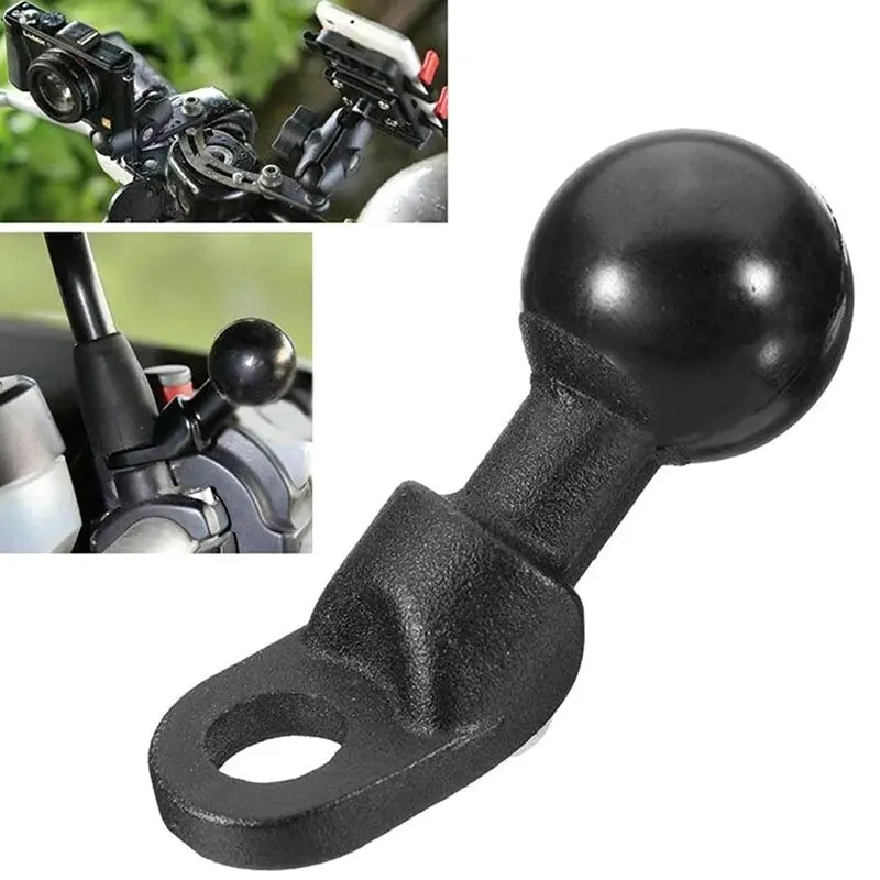 Motorcycle Angled Base W/ 10mm Hole 1'' Ball Head Adapter Work For RAM Mounts