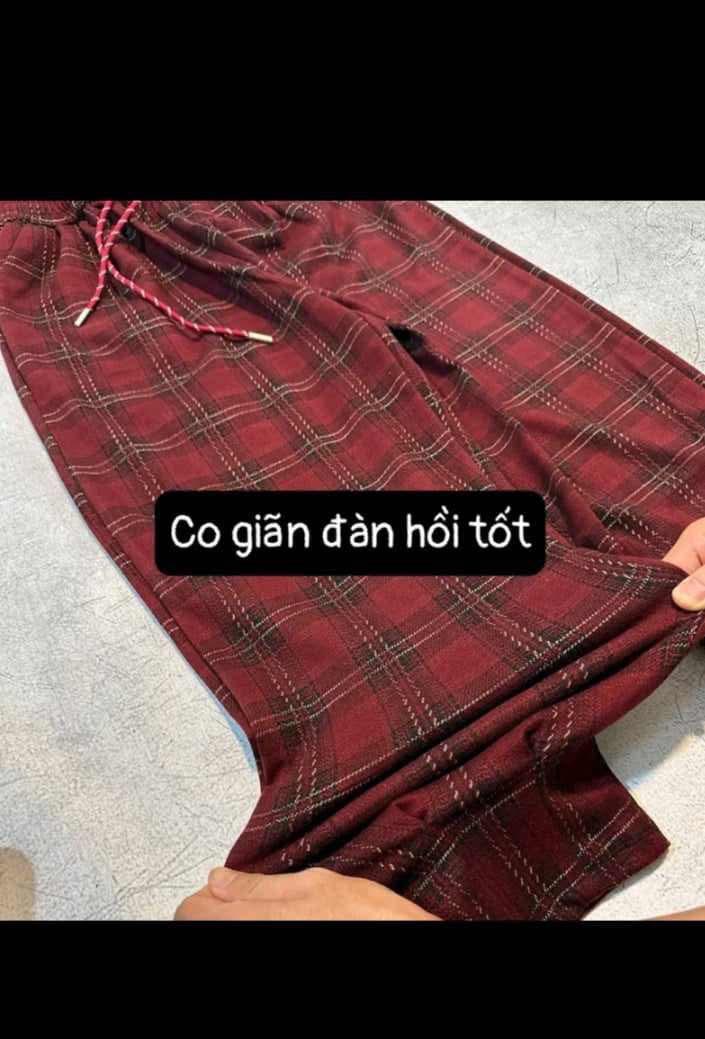 Product Introduction of [DEAL MỞ BÁN] Quần Kẻ Suông Nữ Chất Umi Dạ Mềm Mịn Co Giãn Dày Dặn Women 8