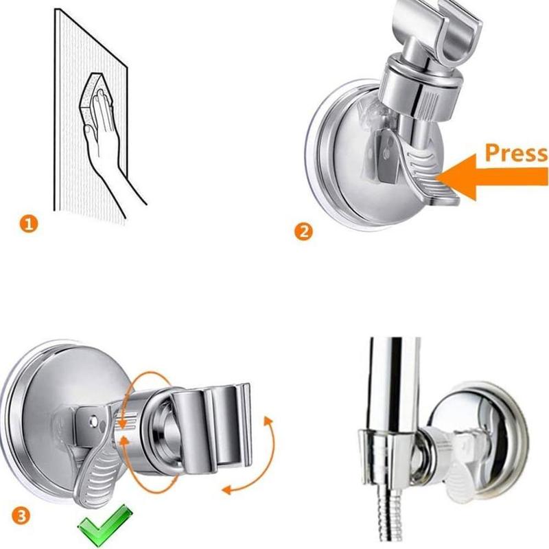 Suction Shower Head Handset Holder Bathroom Adjustable AU Bracket 5