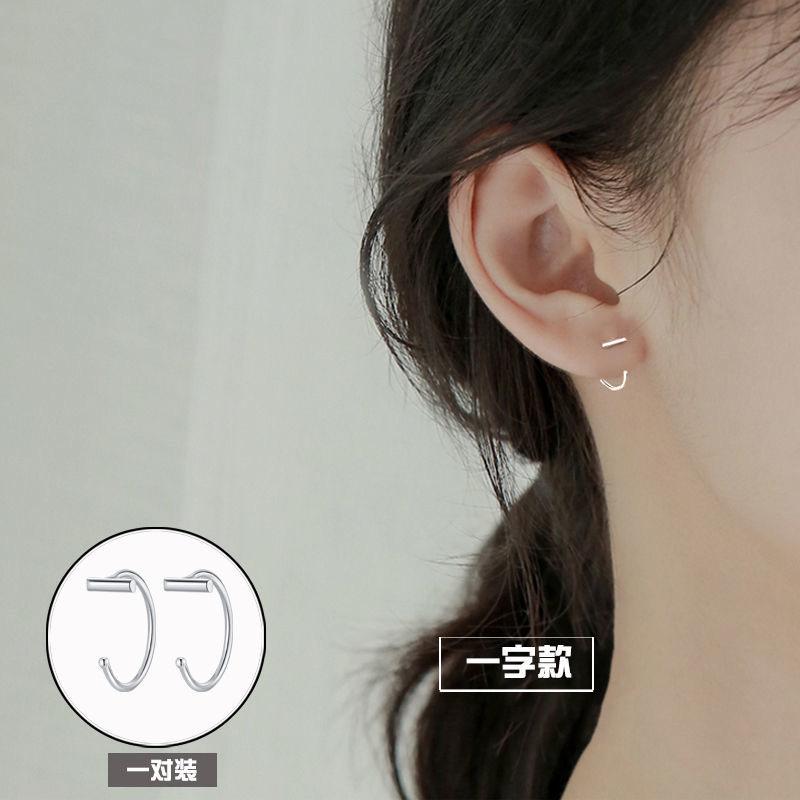 Product Introduction of 925 Silver Stud Earrings Women's New Fashion Ear Hook Ear Ring Graceful and Petite Design Earrings 2