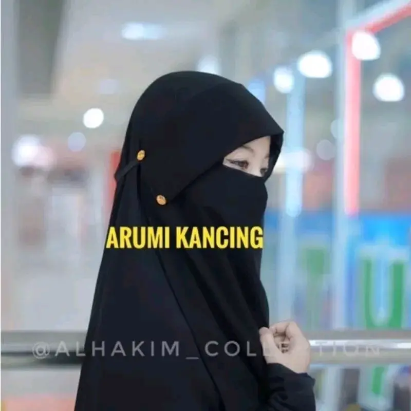 Niqab Arumi kancing siffon