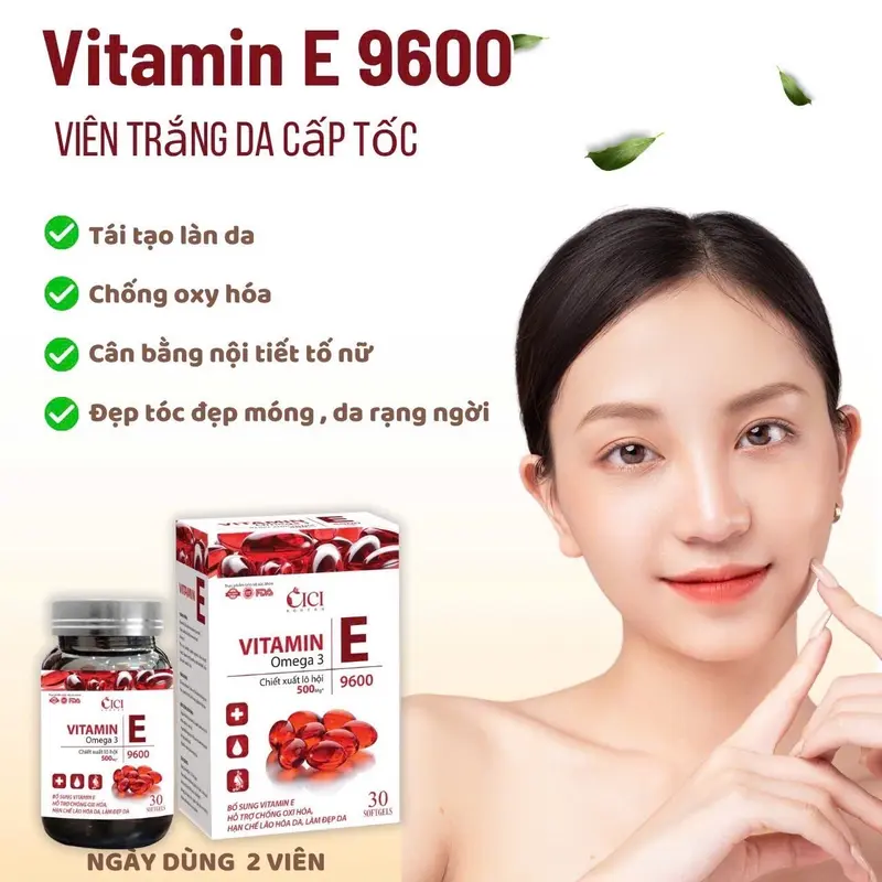 [ COMBO 4 HỘP ] Vitamin E Đỏ hộp 30 viên thực phẩm chăm sóc sắc đẹp 1