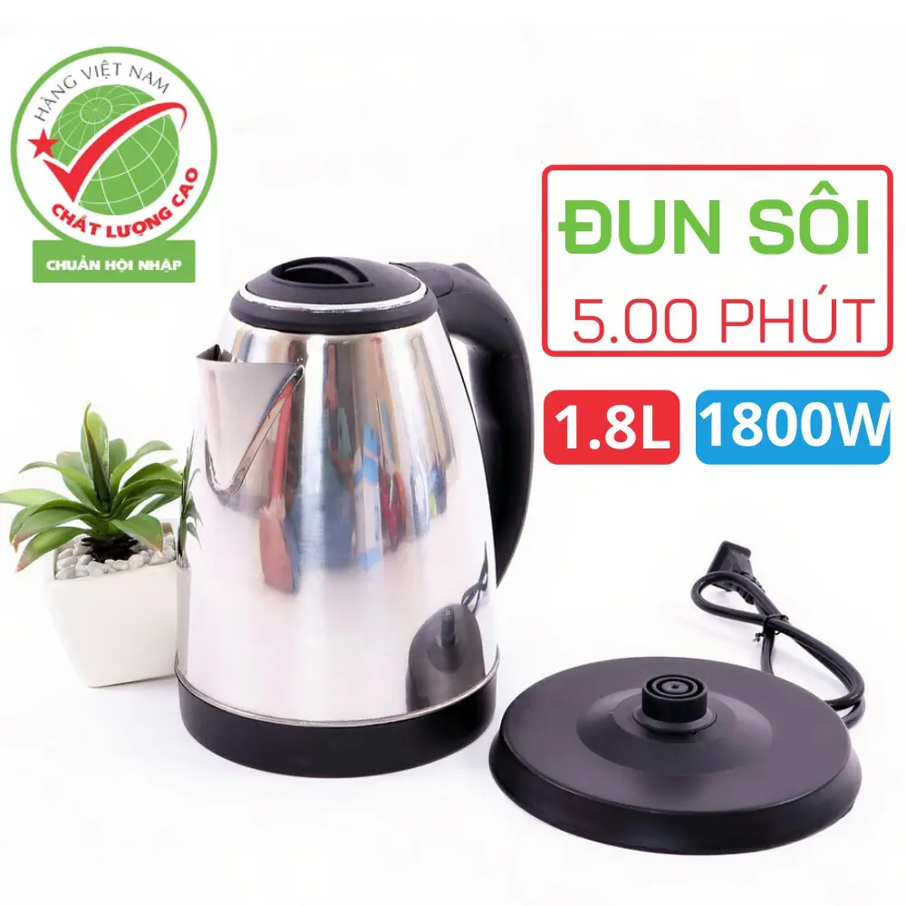 Ấm Siêu Tốc , Ấm đun Siêu Tốc 1.8L Đun Nhanh, Bền, Giá Rẻ, Lỗi 1 đổi 1