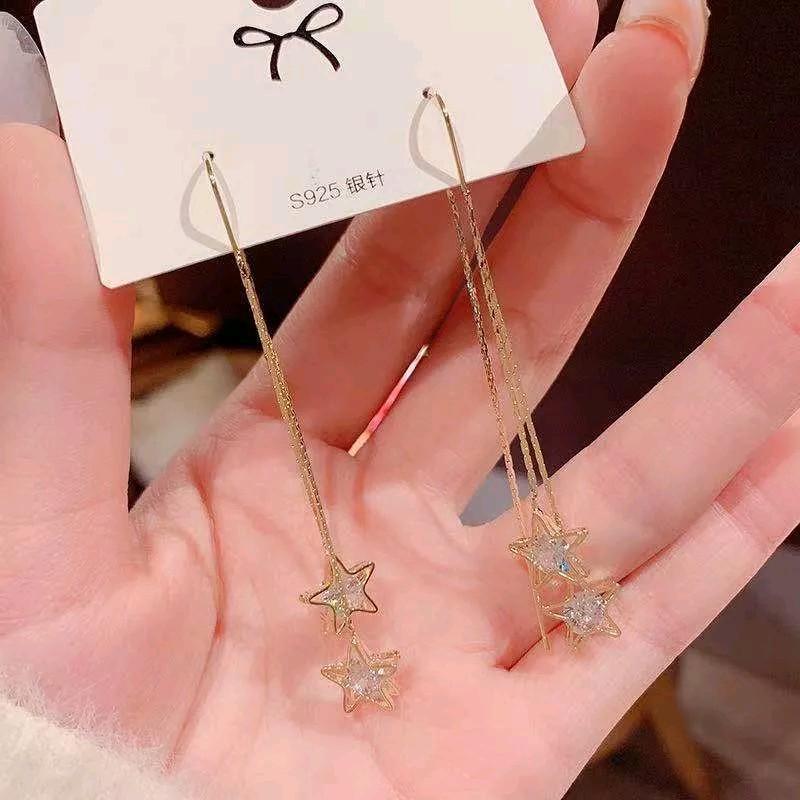E & J - Anting Jurai Titanium Wanita Motif Bintang Anti Karat 4