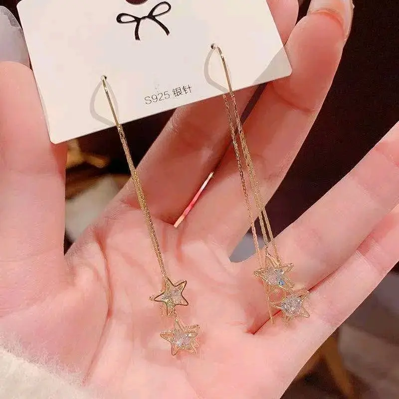 E & J - Anting Jurai Titanium Wanita Motif Bintang Anti Karat 4
