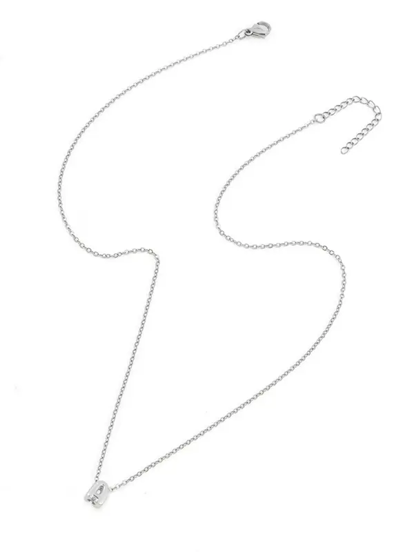 Personalized Bubble Initial Letter Pendant Necklace for Women, Stainless Steel Personalized Initials Jewelry for Party, Daily Clothing Decor, Trendy All-match & Exquisite Jewelry for Women for Birthday Gift, Modern Versatile Jewelry Gifts 6