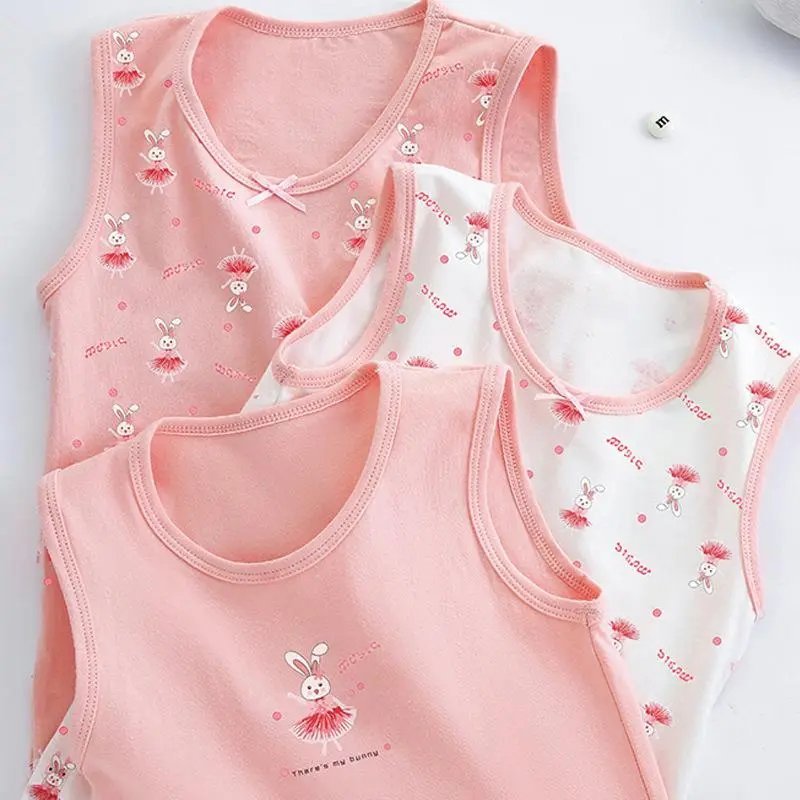Wholesale cotton suspender base shirts for children, baby vests, girl vests, summer children's underwear for children