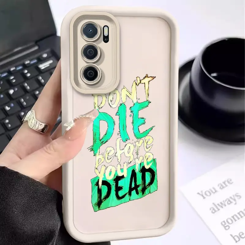 Casing ponsel lunak silikon berkualitas baik,case untuk OPPOA16/A16K/A17/A25G/A312020,A82019/A38/A3PRO5G,ringan,Grafiti Alfabet yang Dipersonalisasi,berbagai model, ringan, anti-tabrakan, dan anti-jatuh Telepon 1