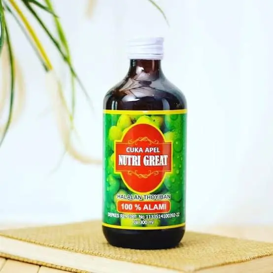 Cuka Apel Nutri Great 300ml Obat Herbal Mengurangi Lemak Darah Asli Original