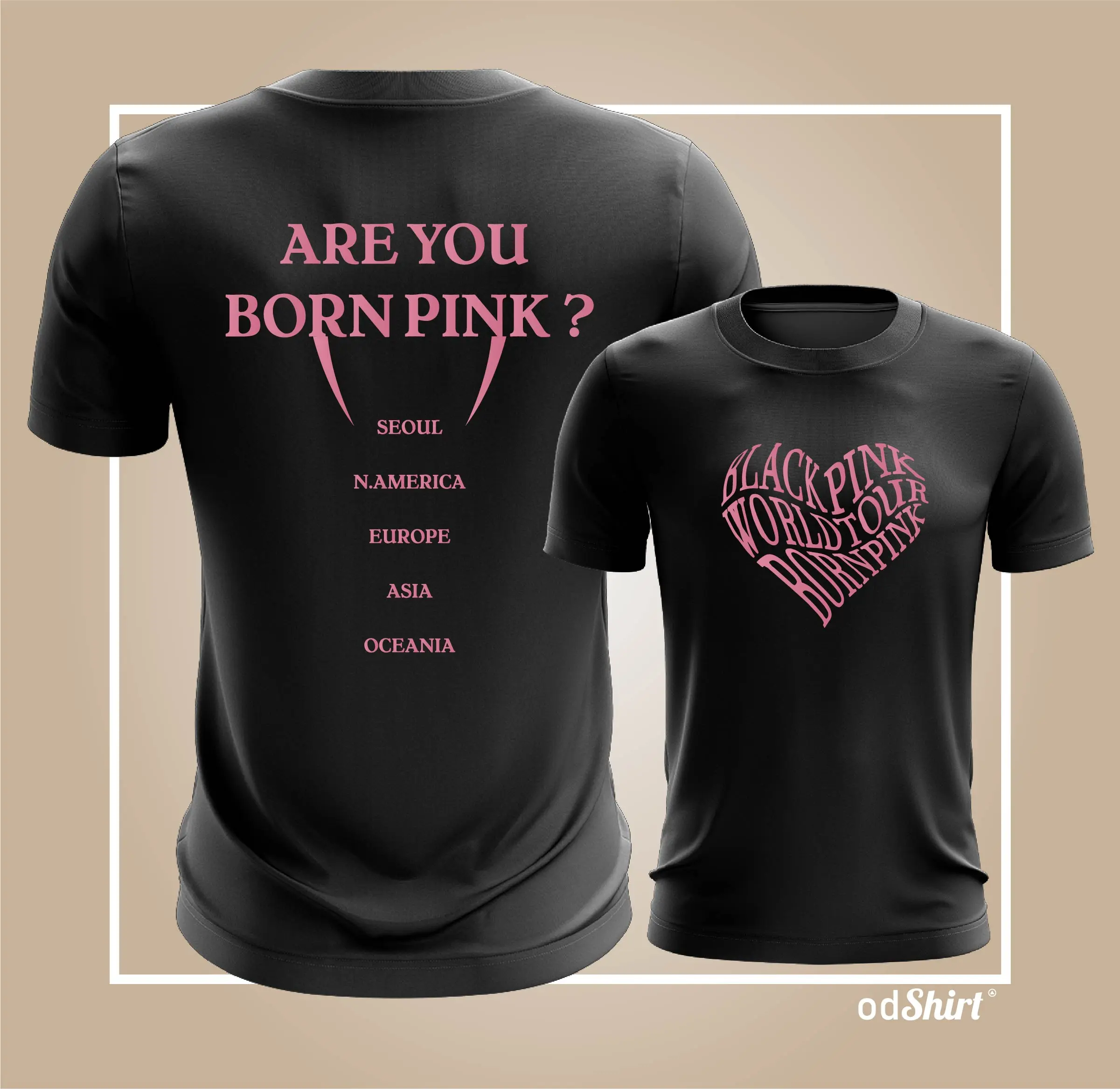 SamedayShip BLACKPINK TSHIRT BORN PINK T SHIRT Black pink BAJU ROUNDNECK SHUT DOWN IN YOUR AREA WOMEN T-SHIRT WORLD TOUR