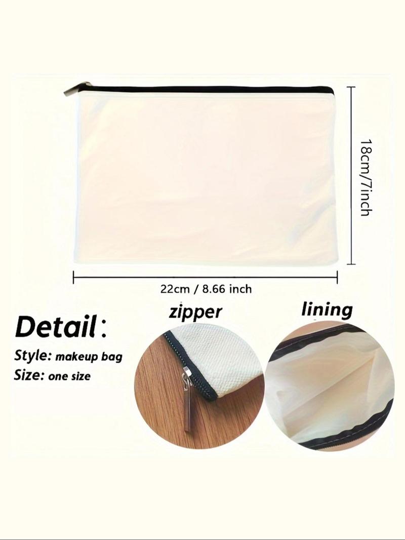 Product Introduction of Airplane Mode Letter Pattern Makeup Bag, Portable Cosmetic Storage Bag, Versatile Makeup Organizer Pouch for Travel, School, Office 1