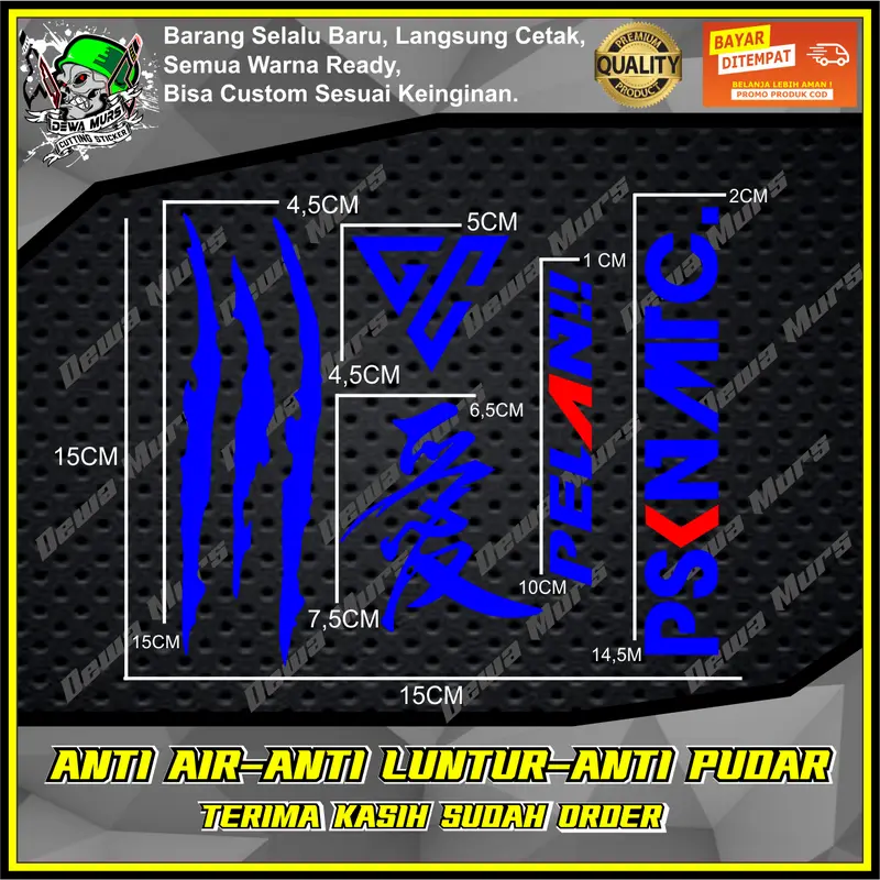 PAKET 5 IN 1 CAKAR GC CINA PELAN!! PASUKANMTC Cutting Sticker 6