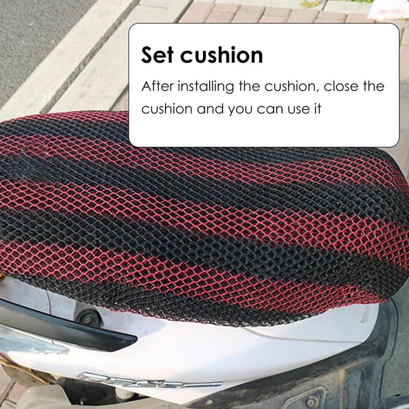 Product Introduction of Motorcycle Scooter Seat Cover Electric Bicycle Breathable 3D Mesh Seat Cover S/M/L Electric Scooter Insulation Cushion Cover 6