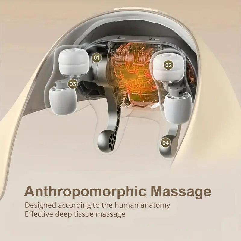 Neck & Shoulder Massager 3D Anthropomorphic Kneading Heating USB Rechargeable Electric Wireless Trapezius Muscle Cervical Massager For Neck, Back, Waist, Leg Massage, Stocking Fillers Gift 4