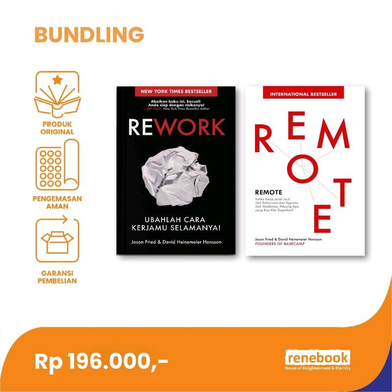 Buku Rework / Remote - Jason Fried & David Heinemeier Hansson - Shop ...