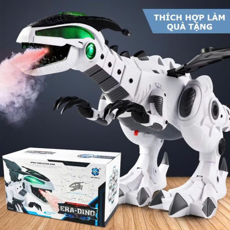 Đồ Chơi Khủng Long Robot Có Hiệu Ứng Phun Lửa Và Nước Kích Thước Lớn Toy Voi Pin